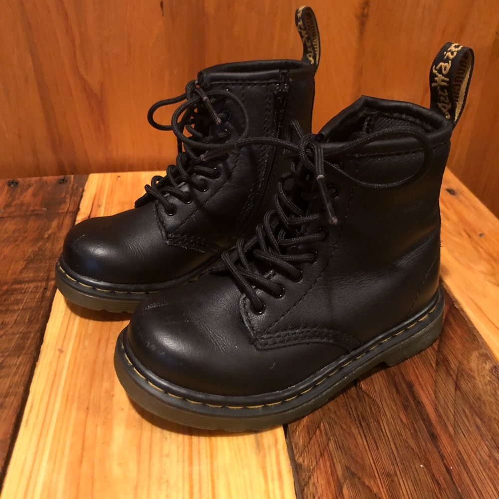 Children’s Matte Black BROOKLEE Dr. Martens Boots